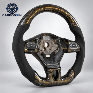 Volante de Cuero y Fibra de Carbono Forjado para Volkswagen Golf6/MK6 GTI R Polo para Passat Scirocco Jetta CC Touran Beetle - Product Image 3