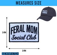 Lugano Feral Mom Social Club Patches de broderie en fer 3 "Appliques de couture pour sacs à dos Humour Broderie sarcastique pour garçons