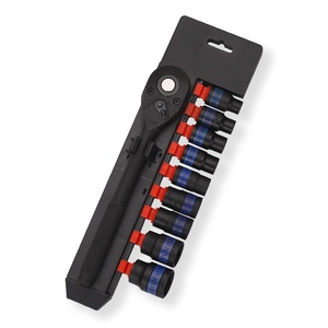 Juego de 11 Llaves de Trinquete Hexagonales Cortas de Plástico con Material de Fosfato de Manganeso, Caja de Herramientas para Reparaciones del Hogar - Product Image 1