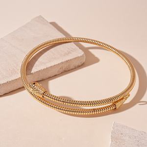 قلادة هندسية بنمط معدني عبر الحدود الأوروبية الأمريكية ، قلادة فاخرة أنيقة بسيطة بتصميم مبالغ فيه - Product Image 4