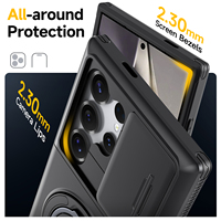 Étui Portefeuille avec Anneau Support et Emplacement pour Cartes pour Samsung Galaxy S25 S24 Ultra, Coque de Protection Renforcée avec Béquille pour Samsung A27 A37 A57 A36 A56