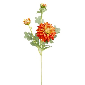 Nuevas Flores de Seda de Plástico con 3 Cabezas de Dalia, Alta Simulación, Decoración del Hogar, Uso en Exteriores - Product Image 5