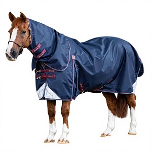 Couverture de luxe pour chevaux en polycoton Ripstop 600D/1200D/1600D, imperméable, rembourrage en plumes, légère, pour l'extérieur, hiver, 50-350g - Product Image 1