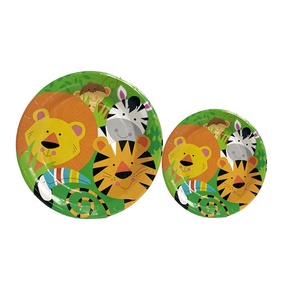 Jungle Animals Woodland Party Decorations Kids Birthday Baby Shower <strong>Paper</strong> Plate Set Cutlery Cups Napkins Tablecloth <strong>Table</strong> <strong>Cover</strong> - Product Image 2