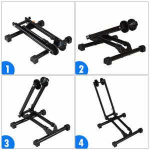 Soporte <span class=keywords><strong>de</strong></span> Bicicleta Plegable y Ajustable Teraysun, Ahorra Espacio, Portátil, <span class=keywords><strong>de</strong></span> Acero con Recubrimiento en Polvo, para Bicicletas <span class=keywords><strong>de</strong></span> Montaña y Carretera <span class=keywords><strong>de</strong></span> 20-27 Pulgadas - Product Image 4