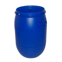 Drum Plastik HDPE Biru 30L-200L Tanpa Tutup, dengan Ring Besi, Merek Shengjiang, 15.85gal, Asal CN/JIA