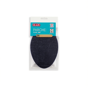 Patch in denim blu Ilan 9,5x14 cm, 2 pezzi, per riparazione abbigliamento - Product Image 2