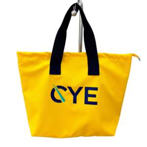 Bolsas de Mano de Nailon Amarillo CYE, Impermeables, de 16 Pulgadas, Bolsas de Hombro para Mujer, Bolsas de Compras Portátiles para Viajes - Product Image 5