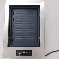 Barbecue électrique de table coréen pour restaurant commercial, gril sans fumée multifonction avec hauteur réglable pour 5 personnes