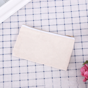 Bolsa de maquillaje cosmético de lona, bolsa de maquillaje de belleza con cremallera para viajes, venta al por mayor, sublimación impresa personalizada, algodón orgánico en blanco - Product Image 6