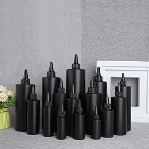 Bon marché Stock 250ml bouteilles vides en plastique PE-HD noir mat 250ml bouteilles en plastique à presser pour ongles <span class=keywords><strong>liquide</strong></span> monomère vernis à ongles bouteille en plastique HDPE - Product Image 6