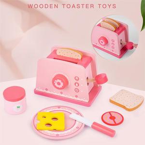 DIY Food for Kids and Kids Real Cooking Kitchen Utensils Pretend to Play with Kids Cooking Table Set Kitchen <strong>Toy</strong> pink <strong>Toaster</strong> - Product Image 2