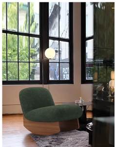 Sedia a <span class=keywords><strong>Dondolo</strong></span> Minimalista Italiana, Poltrona Singola in Legno Massello per Soggiorno e Camera da Letto, Arredamento per Salotto - Product Image 4