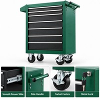 Armoire à outils roulante à 7 tiroirs de couleur personnalisée, chariot organisateur d'outils en acier avec tiroirs verrouillables pour garage et atelier