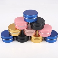 30ml 1 oz vide petit rond argent noir blanc or rose bleu pot en aluminium baume à lèvres stockage en aluminium conteneur en fer blanc boîte