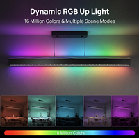 Lámpara Lineal Suspendida LED RGB Inteligente |   Lámpara Colgante de Aluminio Regulable con Control por Aplicación para Oficina en Casa Moderna