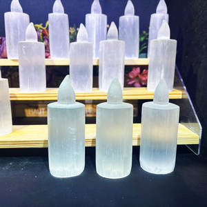 بلورات طبيعية نحت الحرف بسعر الجملة شمعة سيلينيت بلورات شمعة للديكور المنزلي - Product Image 5