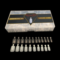 Vente en gros d'usine, boîte d'ongles artificiels à couverture complète avec logo personnalisé, design français, 500 pièces, ongles artificiels, pointes d'ongles en diamant pour les orteils