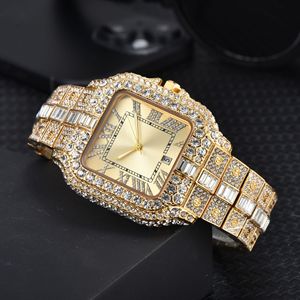 Orologio di Lusso Classico Quadrato con Diamanti, Tendenza Moda Uomo e Donna, Orologio al Quarzo Brillante con Moissanite - Product Image 6