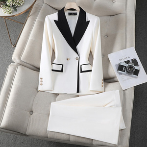 Yfy Tùy Chỉnh Phụ Nữ Chuyên Nghiệp Phù Hợp Với Thiết Lập Văn Phòng Mặc <span class=keywords><strong>Blazer</strong></span> Quần Hai Mảnh Trang Phục Kinh Doanh Chính Thức Mùa Xuân Mùa Thu Bộ Sưu Tập - Product Image 2