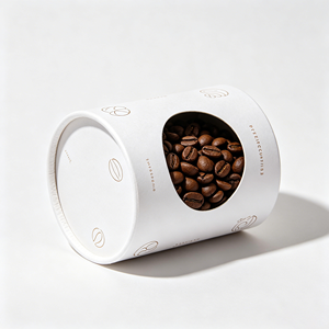 Eco Friendly Round Cylinder Cardboard Box Clear Display Window <b>Paper</b> Tube Coffee Bean <b>Packing</b> For Retail - Product Image 4