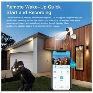 Venta caliente Okam Pro APP 3MP HD Cámara con energía solar Wi-Fi Tarjeta SIM Red Inteligente al aire libre Batería inalámbrica Seguridad IP 4G Cámara - Product Image 4
