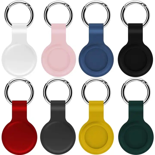 Slim Anti-lost Keychain Waterproof Collar for apple airtag Find My tracker case Pet Holder Silicone for Luggage Tag