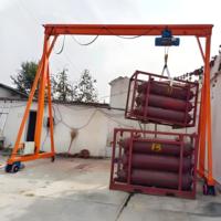 Grue à portique portable 5 tonnes Mini petite grue mobile Grue à portique portable à hauteur réglable