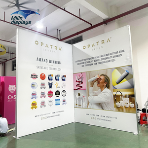 Xách tay 10x10 seg Backlit gian hàng triển lãm Thiết kế thương mại di động hiển thị Backdrop LED l-hình góc hộp đèn - Product Image 3