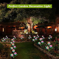 Lampu Surya LED 2-Piece IP65 Modern Desain Bunga Dandelion untuk Dekorasi Taman & Halaman
