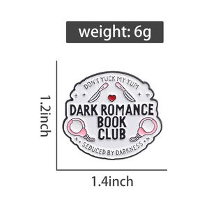 Темные романтические Значки для любовников, эмалированные булавки, Готическая тематическая брошь, значок на лацкане, ювелирный подарок для друзей, читателей - Product Image 6