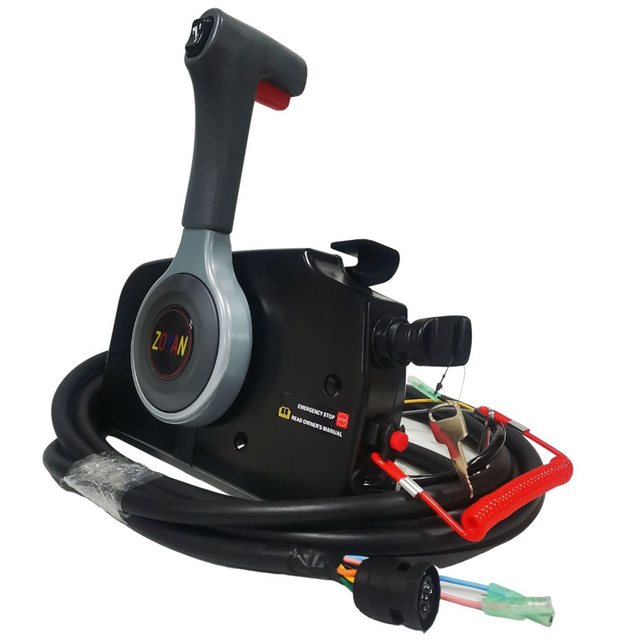 Marine Power Trim Single Lever Plastic Outboard Marine Engine Outboard Remote Throttle Side Control Box Boat Hardware Fitting