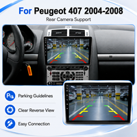 Autoradio avec écran tactile capacitif de 9 pouces, WiFi, USB, audio haute résolution, CarPlay pour Peugeot 407 2004-2008