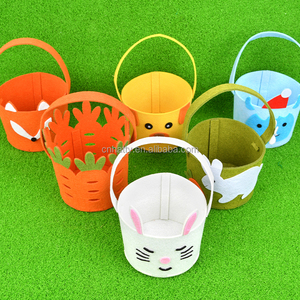 Cesta de Fieltro Portátil Hecha a Mano Personalizada de Conejo de Pascua, Bolsa para Niños con Asas para Dulces de Pascua, Decoraciones de Regalo, ¡Venta Caliente! - Product Image 2