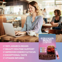 Collagène naturel en poudre de café BIOTIN, marque privée OEM, pour la croissance des cheveux et l'éclaircissement de la peau, 300g