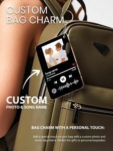 Portachiavi Personalizzato con Foto e Musica in Acrilico Stampato UV, Charm Commemorativo, Regalo <span class=keywords><strong>per</strong></span> Innamorati - Product Image 2