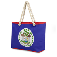 Sac fourre-tout en polyester souvenir touristique, motif drapeau pan-africain, décoration en chanvre naturel, sac décontracté pour les trajets quotidiens et l'école