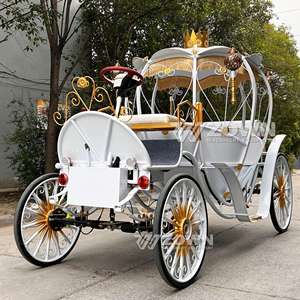 Calabaza de gama alta Cenicienta Royal 4 ruedas Vintage Horse Carriage Sightseeing Wedding European Wagon - Product Image 2