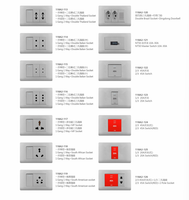 Cadre de prise murale électrique LAPU standard US 118*72mm 110V 240V DIY – Différents modules d'interrupteurs et de prises