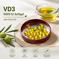 Vitamine D3 5000 UI en gélules molles avec huile d'olive – Approvisionnement en gros, marque privée OEM, complément alimentaire