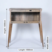 Vivarium numérique intelligent en bois de style cave à vin avec contrôle de la température et de l'humidité, grand terrarium en verre pour dragon barbu