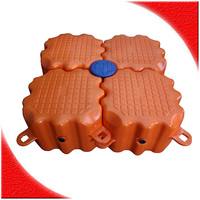 Drijvende Dock Plastic Ponton Blokjes Voor Jet Ski/Drijvende Dock Beschermen Boot Drijvende Brug Leisure Hdpe Bule Zwart Oranje grijs