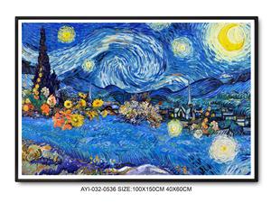 Riproduzione su Tela della <span class=keywords><strong>Notte</strong></span> <span class=keywords><strong>Stellata</strong></span>, Famoso Dipinto Paesaggistico su Tela, Quadri per Soggiorno di <span class=keywords><strong>Vincent</strong></span> <span class=keywords><strong>Van</strong></span> <span class=keywords><strong>Gogh</strong></span> - Product Image 5