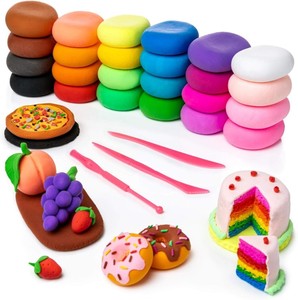 JITENG Pâte à <span class=keywords><strong>modeler</strong></span> élastique 36 couleurs vives pour l'art, les sculptures DIY, l'artisanat, la pâte à <span class=keywords><strong>modeler</strong></span>, le slime, l'argile super légère à séchage à l'air - Product Image 1