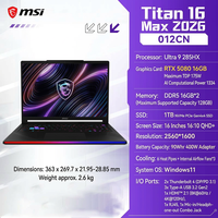 Ordinateur portable de jeu MSI Raider 16 MAX Ultra9 285HX RTX50 Series 2026 avec taux de rafraîchissement élevé de 240 Hz, dernier modèle MSI Titan 16 MAX