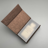 Boîte magnétique rigide en papier texturé de luxe, personnalisée avec logo en feuille d'or, pour emballage de parfum et cosmétiques, avec insert en mousse