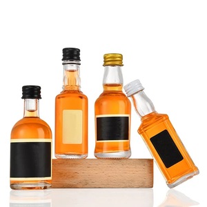 50ml Bebida alcohólica Zumo <span class=keywords><strong>Bebidas</strong></span> Licor Vino Whisky Pequeña Mini botella de vidrio de muestra con tapa - Product Image 4