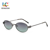 Lunettes de soleil polarisées anti-reflet UV400 légères à monture métallique ovale slim, les plus vendues, pour le cyclisme et le VTT, unisexe
