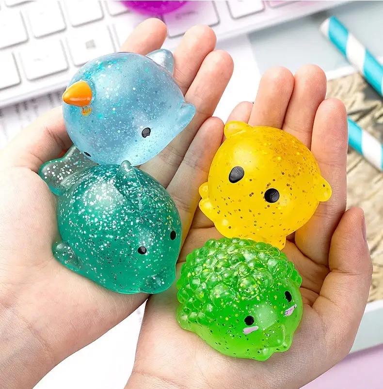 Transparente Squishy Spielzeug für Kinder Mochi Squishies Kawaii Tiere Stress Reliever Squeeze Spielzeug für Kinder Geburtstags geschenke