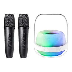 2024 haut-parleur Bluetooth maison karaoké sans fil Portable extérieur Mini Hi-fi barre de son haut-parleur avec Microphone Logo OEM